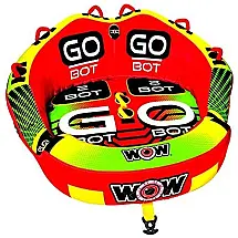 Boia Rebocável Aquática WOW SPORTS para 2 Pessoas, Vermelha, Alta Resistência e Diversão Garantida