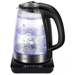 Chaleira Elétrica 1.7L com Desligamento Automático e Proteção de Fervura, 110V 1500W, LUMAMU, Preto