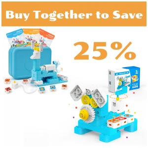 Conjunto STEM Robôs WhalesBot A1 & A3 – Kit de Blocos de Codificação com Múltiplos Sensores