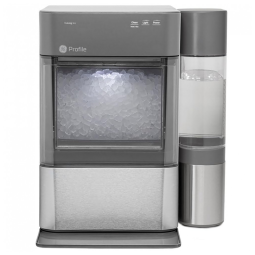 Máquina de gelo 17,2 kg por Dia com Tanque Lateral de 3,7L e Conectividade por WiFi, 110V 300W, GE PROFILE, Prata e Cinza