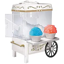 Máquina de Raspadinha com 2 Copos em Cone e Colher, Branca, 110v, NOSTALGIA SCM525WH, Branco