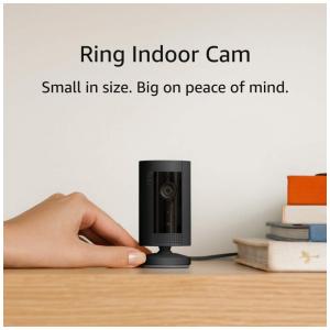 Câmera de Segurança Interna HD com Áudio Bidirecional, Ring, Preto