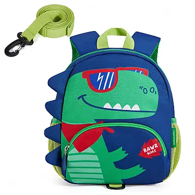 Mochila Infantil Mommore Dinossauro Verde