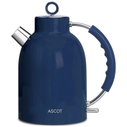 ASCOT Chaleira Elétrica 1.7L com Desligamento Automático e Aço Inoxidável, 110V, 1500W, Azul