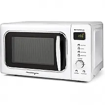 Micro ondas Retro de Bancada 19 Litros Multifuncional, 700W, 110v, NOSTALGIA CLMO7WH, Branco