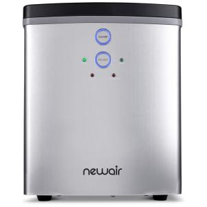 Máquina de Gelo Automática Portátil Produz até 14kg, 24H, Cor, 110v, NEWAIR NIM033SS00, Prateado
