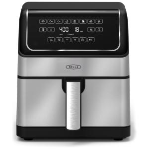 Fritadeira Elétrica Airfryer 7,5L com Tecnologia TurboCrisp, Cesto Antiaderente e Desligamento Automático, 110V 1750W, BELLA, Preto e Preto