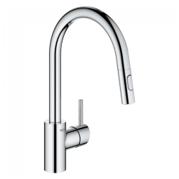 Torneira Cozinha Giratória 360 Graus com Pulverizador de Sprai, Acabamento StarLight, GROHE 32665003, Cromada