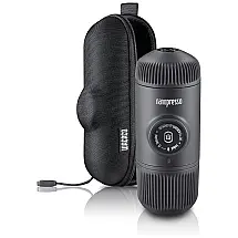 Cafeteira Elétrica Portátil 261 80ml de Água Mini Manual Não Inclui Adapatador para Cápsula, WACACO 230078, Preto