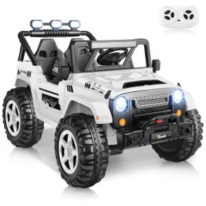 Carro Elétrico Infantil, Jeep com Controle Remoto, 2 Lugares Assento Extra Largo, Rodas com Maior Durabilidade e Luz LED, 24V, Hikole