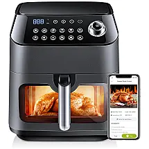 Fritadeira Elétrica Air Fryer 11 em 1, Capacidade 6L, EPICHEF AF600, 110V, Preto