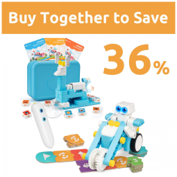 Kit Robôs de Programação STEM WhalesBot A3 e B3 Pro com Blocos Magnéticos e Caneta de Código para Crianças a partir de 3 anos