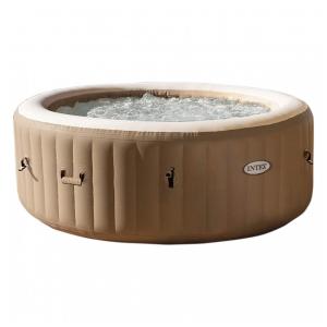 Spa Inflável Hidromassagem para 4 Pessoas, 794 Litros, 110V, INTEX 28425E PureSpa, Marrom