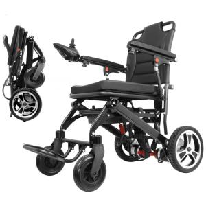 Cadeira de Rodas Elétrica Dobrável Reclinável para Adultos de até 100 kg, EAZINGO, Preta