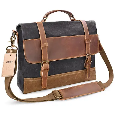 Bolsa, Pasta de Couro Vintage