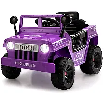 Carro, Carrinho Elétrico 1 Assento 12V, com Luzes de LED e Controle Remoto, Roxo, TOBBI, Lilás
