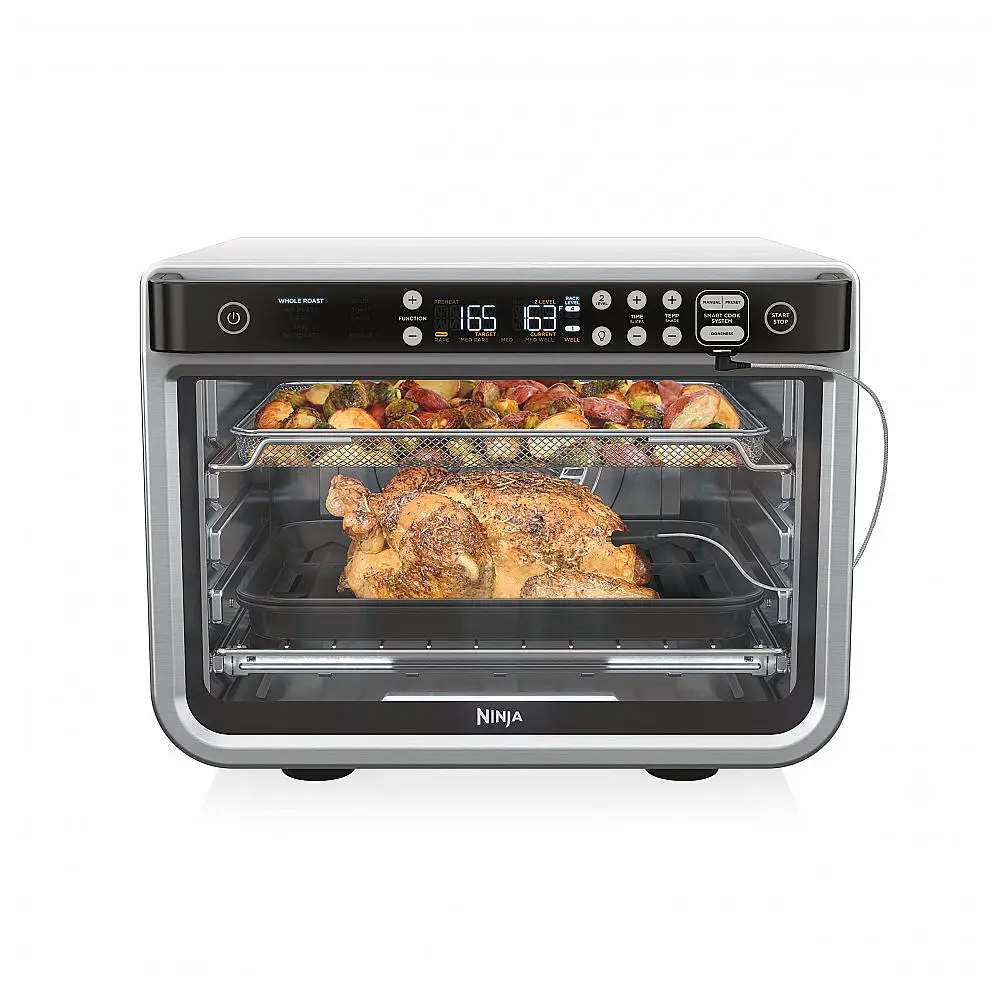 Forno Elétrico de Bancada 10 em 1 Multifuncional, 1800W, Aço Inoxidável, 110v, NINJA DT251, Cinza