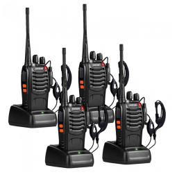 Rádio Comunicador Walkie Talkie Pxton Longo Alcance para Adultos com Fones,16 Canais, Recarregáveis, Bateria Li-ion,Lanterna e Carregador (4