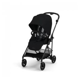 Carrinho de Bebê Ultraleve e Compacto com Assento Confortável e Dobrável com Uma Mão, Cybex Melio 3, Preto