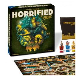 Jogo de Tabuleiro Estratégico Ravensburger Horrified American Monsters - Aventura Clássica com Criaturas Míticas - Para Noites Divertidas em