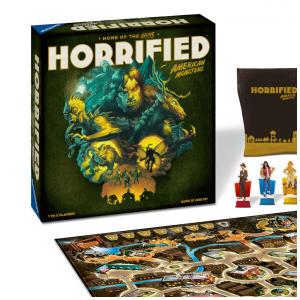 Jogo de Tabuleiro Estratégico Ravensburger Horrified American Monsters - Aventura Clássica com Criaturas Míticas - Para Noites Divertidas em