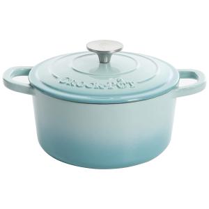Panela de Ferro Fundido 7 Litros Esmaltado e Antiaderente, Água, CROCK POT 125290.02r, Azul