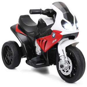 Moto Elétrica Infantil Olakids Bateria 6V 3 Rodas com Luzes e Sons USB, Branca