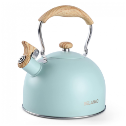 Chaleira de Chá 2. em Aço Inoxidável com Apito, Turquesa, BELANKO BE 2.5L TE, Azul