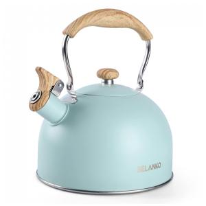 Chaleira de Chá 2. em Aço Inoxidável com Apito, Turquesa, BELANKO BE 2.5L TE, Azul