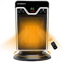 Aquecedor de Cerâmica Elétrico Portátil, 1500W, 110v, ASTERION HX 1002, Preto