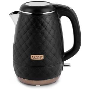 Chaleira Elétrica de 1.2L, Aço Inoxidável, 1500W, 110v, AROMA AWK 3000B, Preto