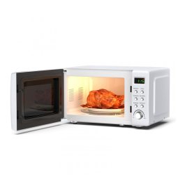 Micro Ondas Retrô de Bancada com 8 Configurações 700W, 110v, SIMOE AMSE171MOWT, Branco