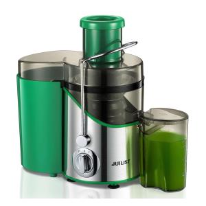 Extrator de Suco Juilist 7,62 cm para Frutas e Vegetais, 3 Velocidades, Motor de 400W, Fácil de Limpar - Verde
