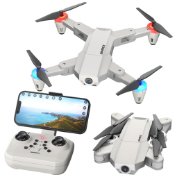 X500 Mini Drone com Posição de Fluxo Óptico Câmera HD 720P e Drone Drobável, SIMREX, Branco