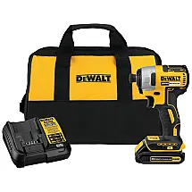 Kit Chave de Impacto com Bateria 20V MAX, Carregador e Bolsa de Transporte, DEWALT DCF787C1, Amarelo