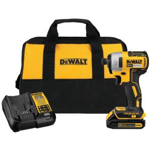 Kit Chave de Impacto com Bateria 20V MAX, Carregador e Bolsa de Transporte, DEWALT DCF787C1, Amarelo