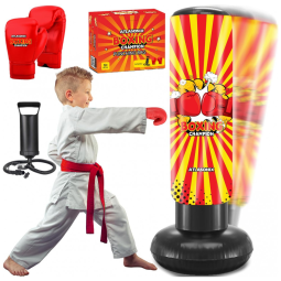 Atlasonix Monster Saco de Pancadas Inflável para Crianças - Divertido, Seguro e Durável - Ideal para Idades 8 a 12