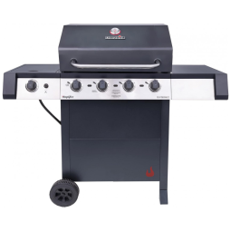 Churrasqueira a Gás com 4 Queimadores e Mesas Laterais, Char Broil 463331422, Preto