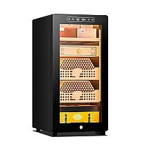 Humidor Elétrico Cabinet Koyike Preto 52L com Controle Climático para 350 Charutos Cedro Espanhol 220V