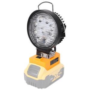 Luz de trabalho LED 27W 2400LM Alimentada por Bateria Dewalt 18V, 20V Não Inclusa, MELLIF, Amarelo