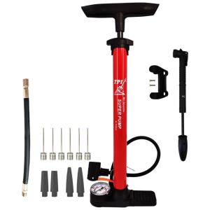 Bomba de bicicleta manual com Schrader e Presta, almofada de pé antiderrapante mangueira durável de alta pressão de escolha