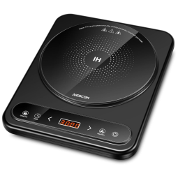 Cooktop Elétrico Portátil de Indução com 10 Níveis de Potência, Temporizador, Trava de Segurança para Crianças e Desligamento Automático