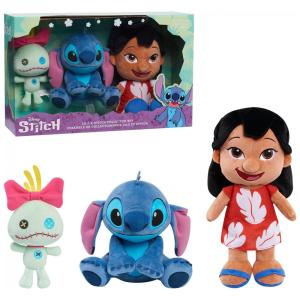 Kit 3 Pelúcias Lilo, Stitch e Scrump para Crianças Maiores de 3 Anos, Just Play