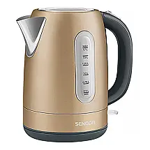 Chaleira Elétrica 1.7L com Proteção de Fervura e Aço Inoxidável, 110v, SENCOR SWK1777CH, Bege