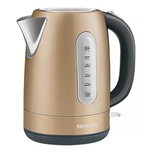 Chaleira Elétrica 1.7L com Proteção de Fervura e Aço Inoxidável, 110v, SENCOR SWK1777CH, Bege