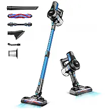 Aspirador de Pó sem Fio 6 em 1 INSE com Bateria Recarregável 2200 mAh e Autonomia de 45 Minutos, 110V Azul