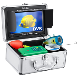 Câmera de Pesca Subaquática Portátil à Prova d com Monitor e Luzes Infravermelhas, ADALOV A7R40, Prateado