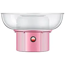 Máquina Elétrica de Algodão Doce JYDQM Rosa, 110V, Compacta e Fácil de Usar