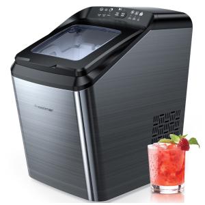 Máquina de Gelo até 14 kg em 24H Portátil, 130W, 110v, FREEZIMER, Preto