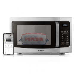 Micro Ondas de Bancada em Aço Inoxidável 36L com Controle por APP, 110V 1100W, TOSHIBA ML EM34PSS, Prata